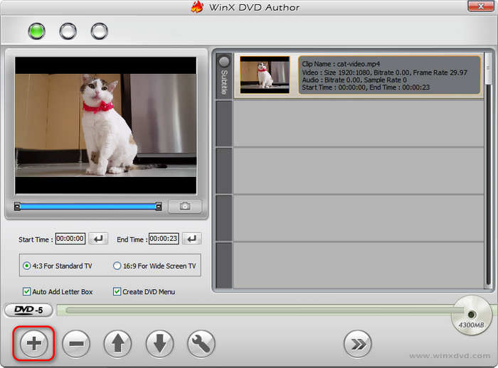 Add Video to Winx