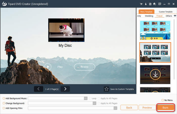 Choose DVD Menu