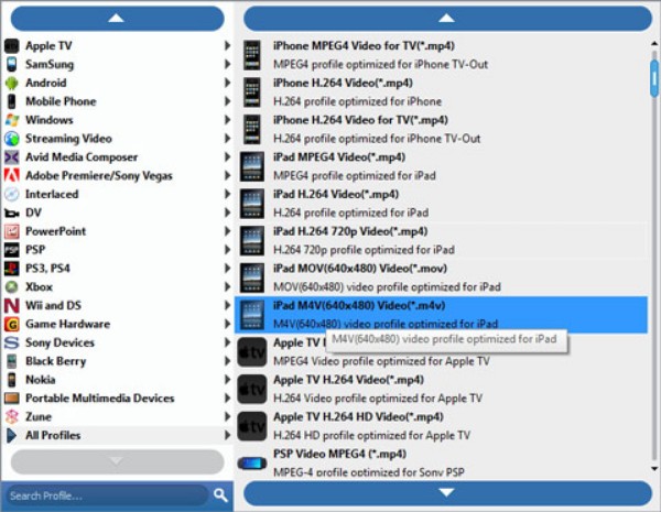 Indstil outputformat