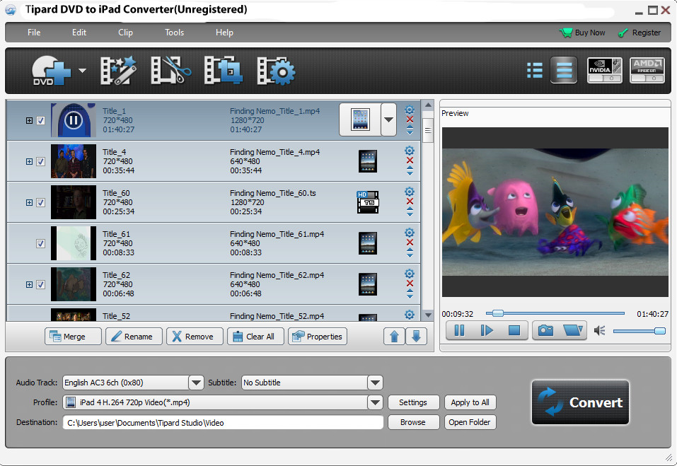 Load DVD to this DVD to iPad 4 Converter