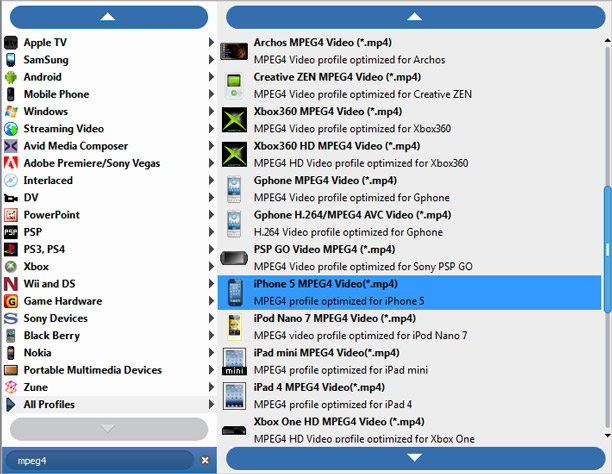 Choose Output Format