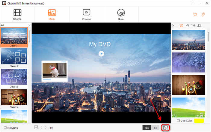 Choose DVD Menu