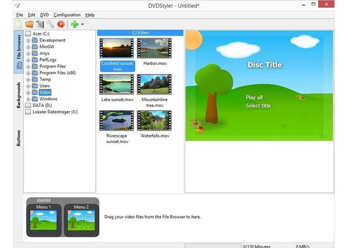 Dvdstyler Menu Creator