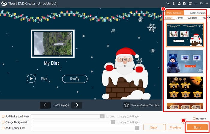 Menu Templates Burn Tipard