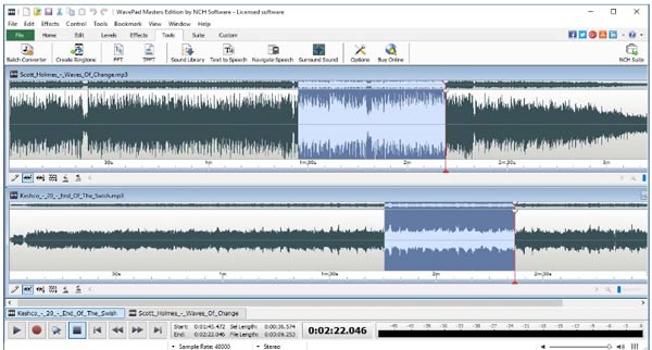 Программное обеспечение для редактирования аудио Wavepad