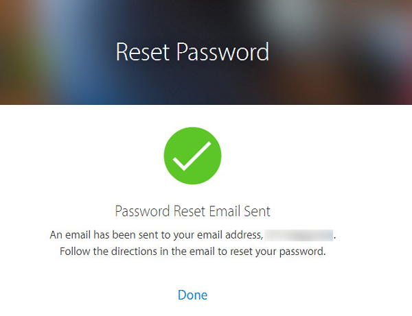 Get Apple Reset Email
