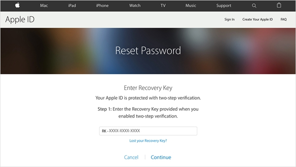 Use Two-step Verification to Reset iCloud Password