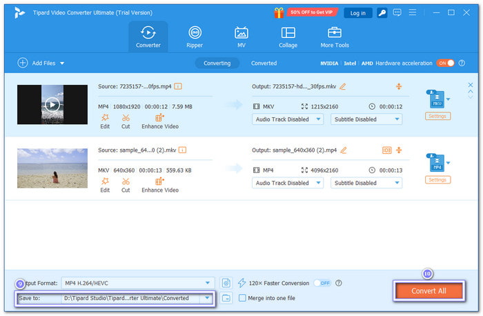Convert MP4 to MKV or MKV to MP4