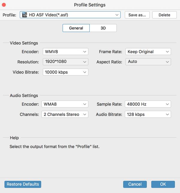 Profile and Settings