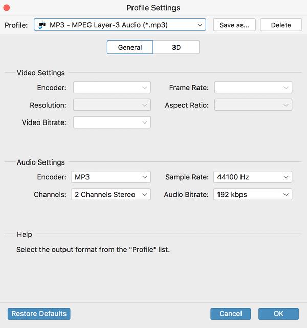 Profile and Settings