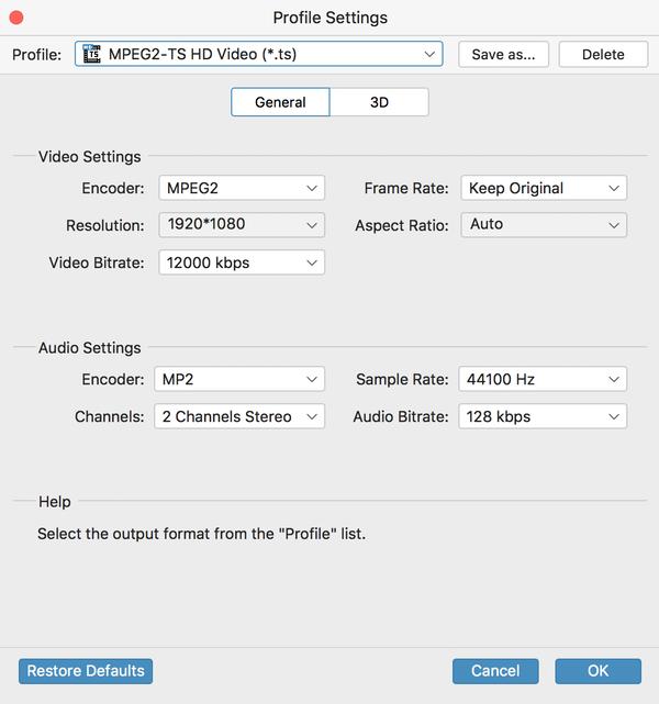 Profile and Settings