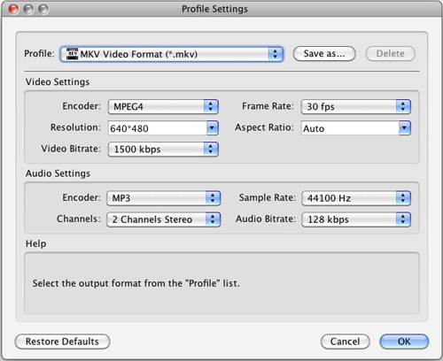 Profile and Settings