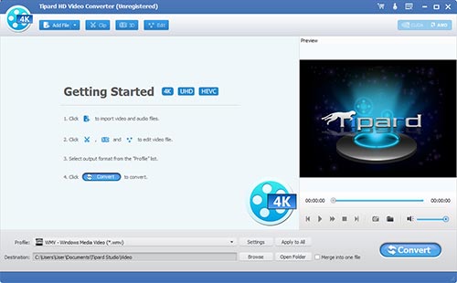 Tipard HD Video Converter screenshot