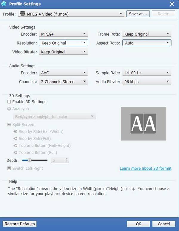 Configuración de WMV