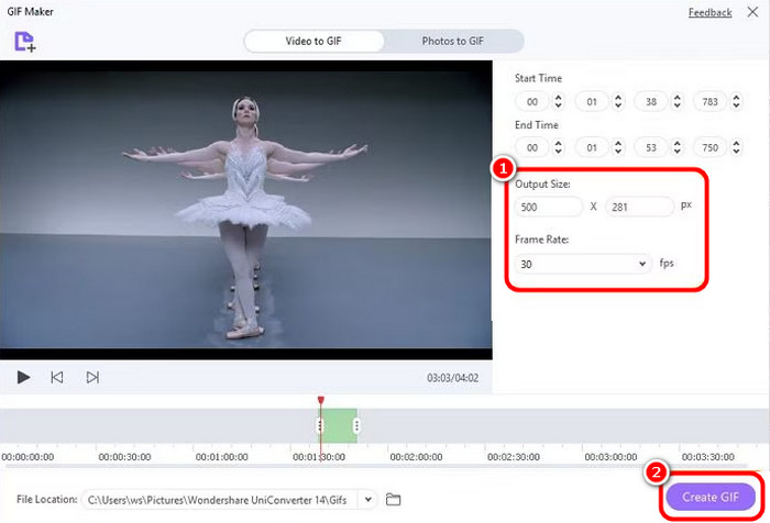Create GIF Wondershare