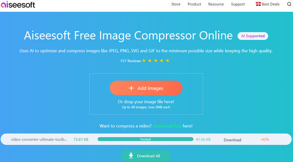 برنامج Aiseesoft Free Image Compressor