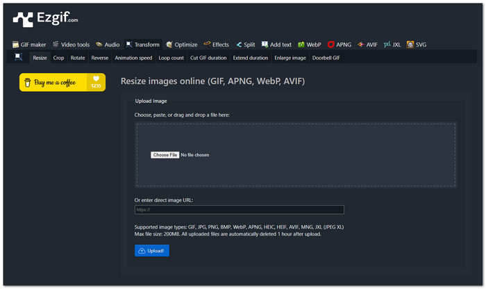 Ezgif Top GIF Resizer Online
