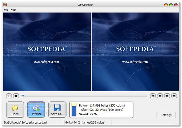 Leapic GIF Optimizer Top GIF Resizer on Desktop