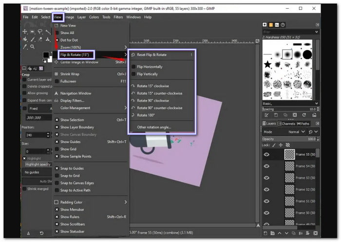 GIMP Flip Gif on Windows Mac