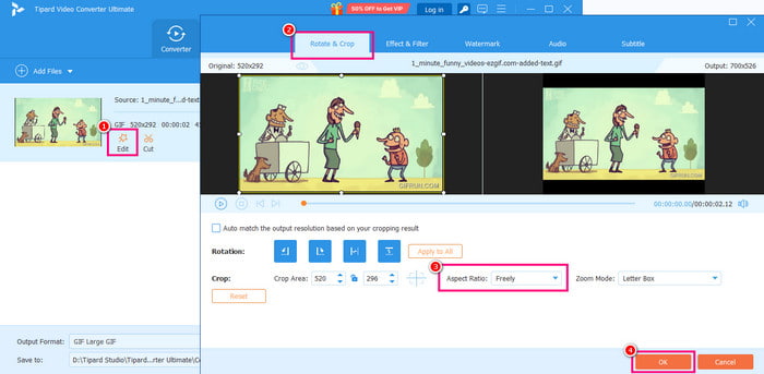 Επεξεργασία χαρακτηριστικών Tipard