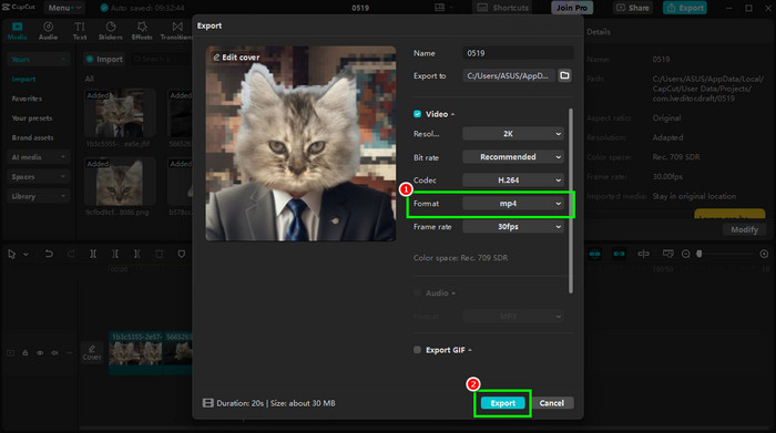 Convert JPG to MP4 CapCut