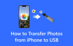 Como transferir fotos do iPhone para USB