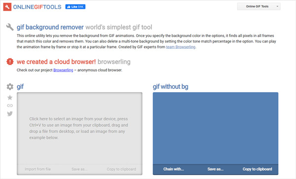 This tool automatically removes the background from any video or GIF