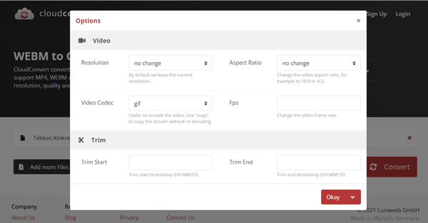 Webm en gif cloudconvert