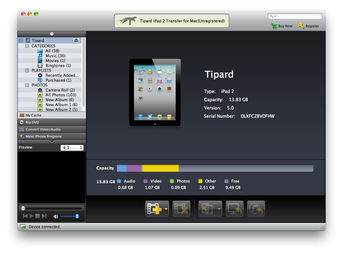 Tipard iPad 2 Transfer for Mac 4.0.06 full