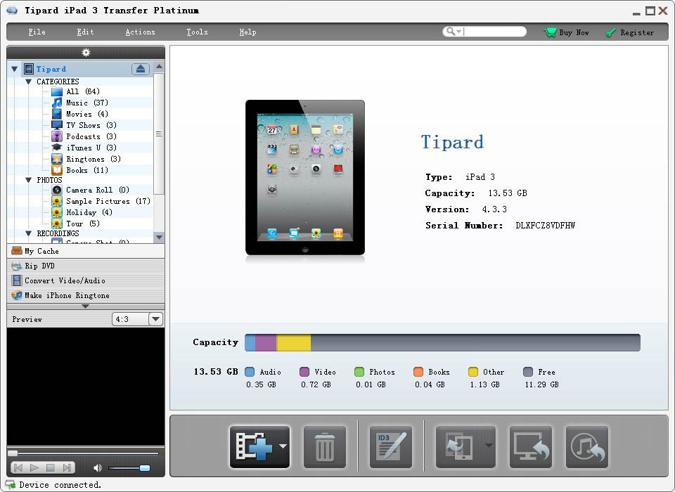 Tipard iPad 3 Transfer Platinum software