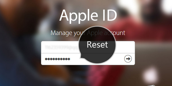 nulstil Apple ID-adgangskode