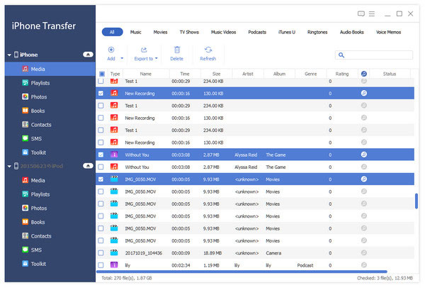 arquivos de backup do iPad