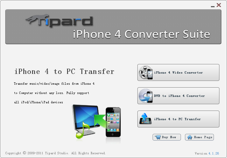 Tipard iPhone 4G Converter Suite screenshot