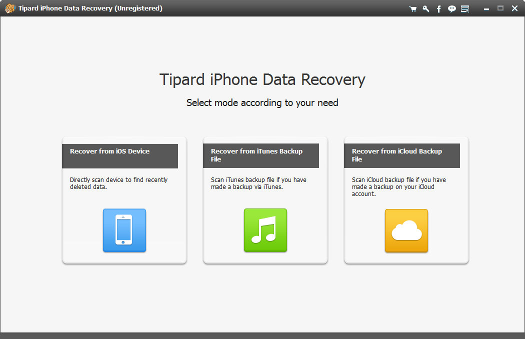 Tipard iPhone Data Recovery screenshot Tipard iPhone Data Recovery screenshot