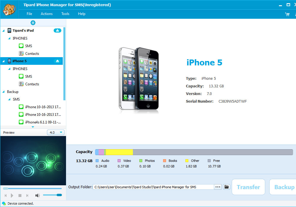 Tipard iPhone Manager for SMS