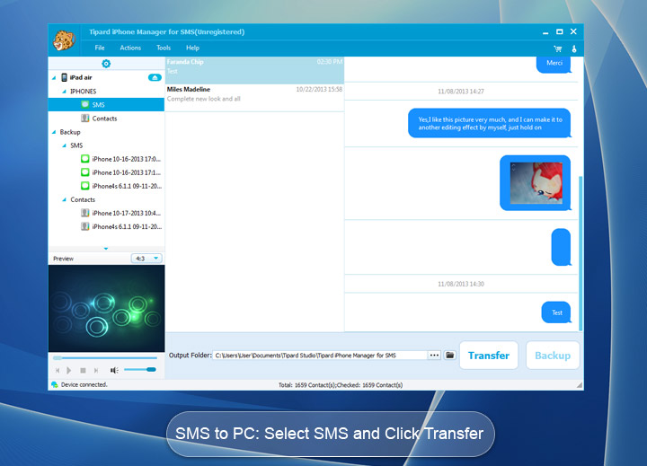 Transfer SMS