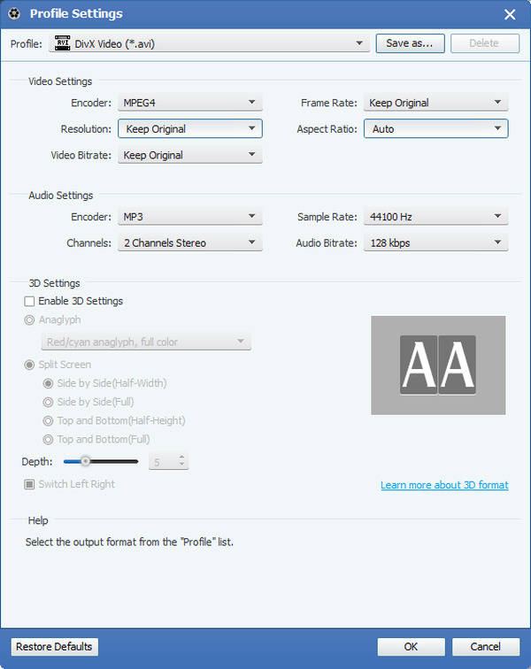 Convertitore M2TS in DivX, convertitore M2TS