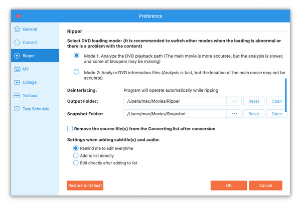 Ripper de configurações