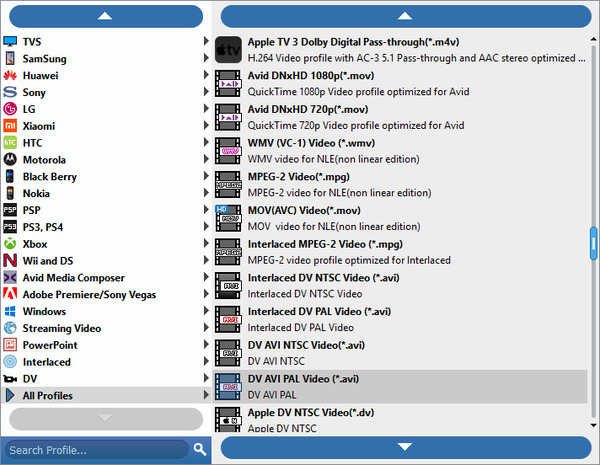 Vælg AVI Output File