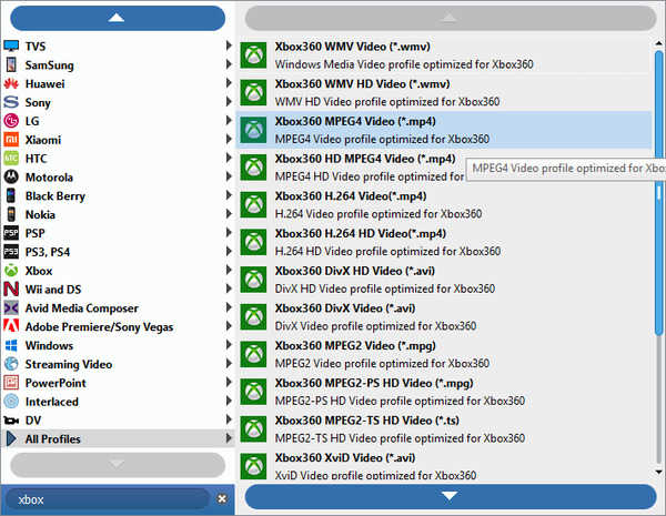 Välj Xbox Output File