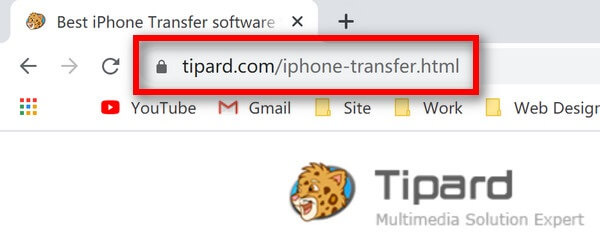 URL di trasferimento iPhone