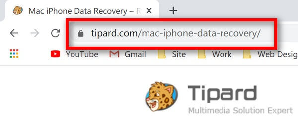 استعادة بيانات iPhone لـ Mac URL
