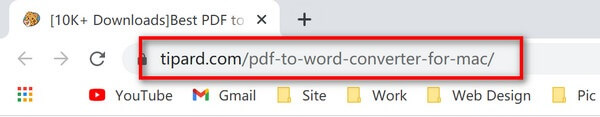 URL do conversor de PDF para Word para Mac