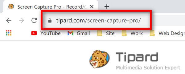 عنوان URL لبرنامج Screen Capture Pro