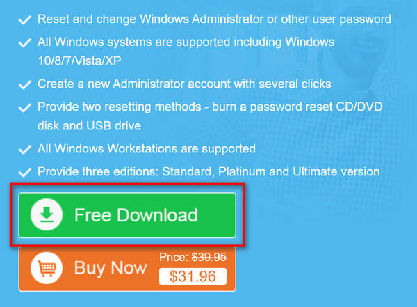 Descarga gratuita de restablecimiento de contraseña de Windows