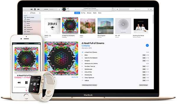 Mettez la musique par Apple Music