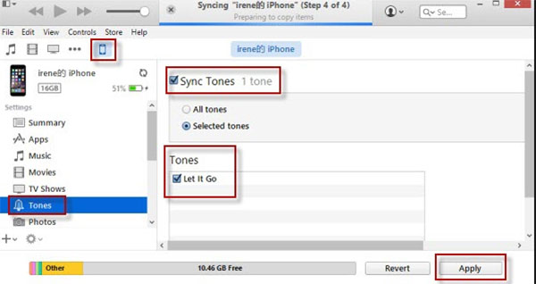 Faire une sonnerie avec iTunes