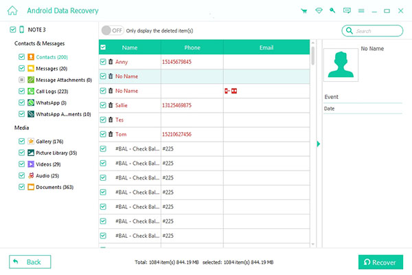 Gendan Android Data