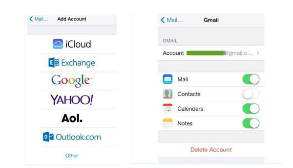 zálohování poznámek z iPhone přes Gmail