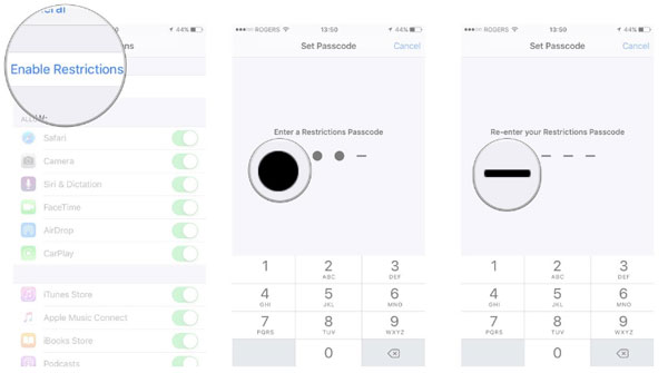 تعيين رمز المرور 4-digit